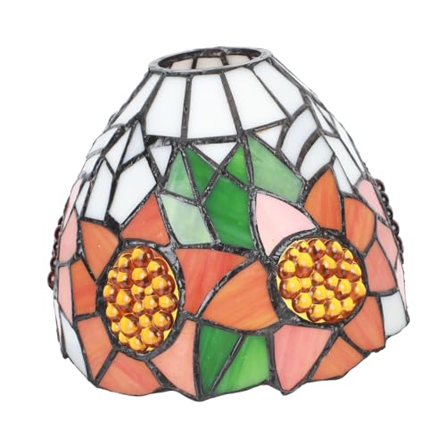Operitacx 1 Stück Buntglas Lampenschirm Retro Lampenabdeckung für Pendelleuchte Deckenleuchte Wandlampe Romantische Schützt und Mildert Licht für Wohnzimmer Schlafzimmer und von Operitacx