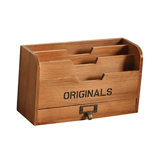 Operitacx 1 Stück Organisieren Lagerregal Schubladenhalter Top Stand Zubehör Regale Computerbehälter Verstellbarer Schrank Stapelbare Deckel Regale Riser Monitor Organizer Holz von Operitacx
