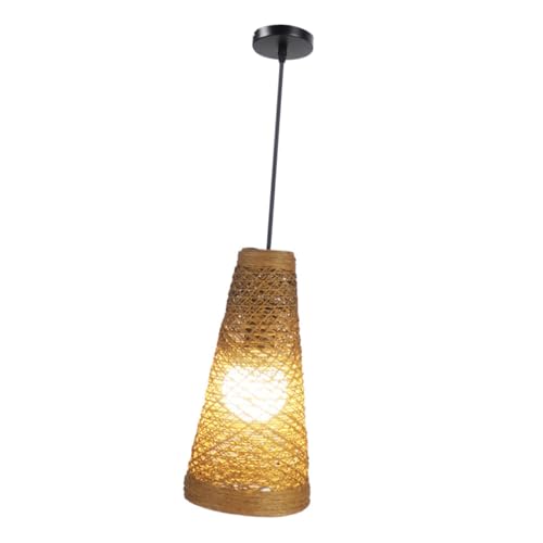 Operitacx 1 Stück Rattan Weaving Craft Deckenleuchte Natürlicher Stil Pendelleuchte für Wohnzimmer Teestube und Restaurant LED Einfache Montage Dekorative Beleuchtung Operitacx 1 Stück Rattan Weaving Craft Deckenleuchte Natürlicher Stil Pendelleuchte für Wohnzimmer Teestube und Restaurant LED Einfache Montage Dekorative Beleuchtung von Operitacx