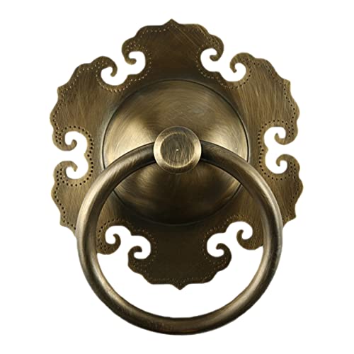 Operitacx 1 Stück Vintage Messing Türgriff Retro Chinesischer Türring Massivem Messing für Haustüren Langlebig und Dekorativ für Wohnungen und Apartments von Operitacx