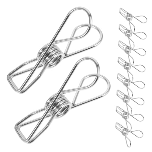 Operitacx 10 Stück Cyanotypie-Clip Bilderklammern Zum Basteln Edelstahl-fotoclips. Foto-memo-Clips DIY Heringe Cyanotypie-bastelklammern Edelstahl-bastelklammern Silver Rostfreier Stahl von Operitacx
