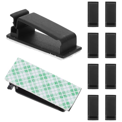 Operitacx 10 Stück Kabelorganizer mit Selbstklebenden Clips Kompakte Kabelhalter für Schreibtisch und Wand für Kabelmanagement und Raumersparnis Schwarz Operitacx 10 Stück Kabelorganizer mit Selbstklebenden Clips Kompakte Kabelhalter für Schreibtisch und Wand für Kabelmanagement und Raumersparnis Schwarz von Operitacx