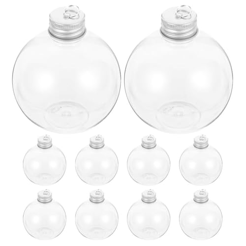 Operitacx 10 Stück Klare Kugelornamente Zum Basteln 72 Mm Befüllbare Ornamente Zum Bemalen Lebensmittelecht Klare Kugelornamente Für Die Weihnachtsbaumdekoration In Silber, 100 Ml von Operitacx