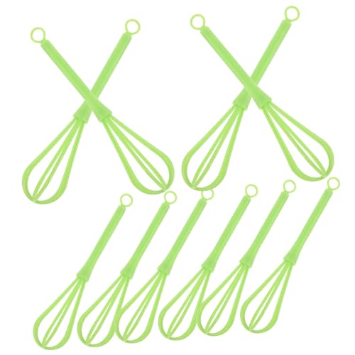 Operitacx 10 Stück Rührgerät Handmixer Schneebesen Zellstoff Mini-Schläger Papiermache bastelbedarf pürierstab Werkzeug Zubehör zur Papierherstellung Form für Papier-DIY Plastik Light Green von Operitacx