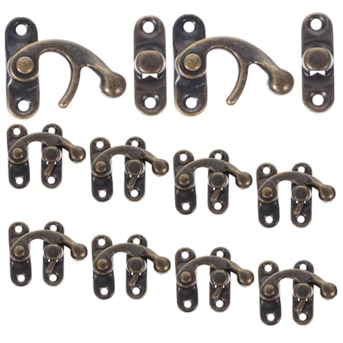 Operitacx 10 Stück Teiliges Antike Hasp Verschlüsse Rechts Vintage Metall Riegelhaken mit Montageschrauben Langlebige Retro Schmuckkasten Verriegelung Stabile Holzkisten Schnappverschluss Operitacx 10 Stück Teiliges Antike Hasp Verschlüsse Rechts Vintage Metall Riegelhaken mit Montageschrauben Langlebige Retro Schmuckkasten Verriegelung Stabile Holzkisten Schnappverschluss von Operitacx