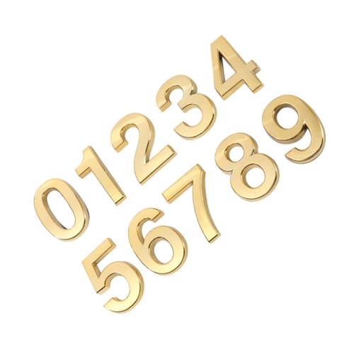 Operitacx 10 Stück Teiliges Goldfarbene Hausnummer Schilder aus Stereoskopischem Modernem Design Selbstklebend für Tür Zimmer Adressschild Leicht Anzubringen Innen Geeignet Operitacx 10 Stück Teiliges Goldfarbene Hausnummer Schilder aus Stereoskopischem Modernem Design Selbstklebend für Tür Zimmer Adressschild Leicht Anzubringen Innen Geeignet von Operitacx