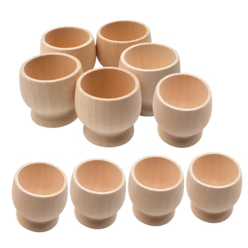Operitacx 10 Stück Teiliges Handgefertigter Holz Eierbecher für DIY Malerei und Vorschul Bastelbedarf Glatte Oberfläche Robuste Verarbeitung als Partydekoration und Kinderprojekt Operitacx 10 Stück Teiliges Handgefertigter Holz Eierbecher für DIY Malerei und Vorschul Bastelbedarf Glatte Oberfläche Robuste Verarbeitung als Partydekoration und Kinderprojekt von Operitacx