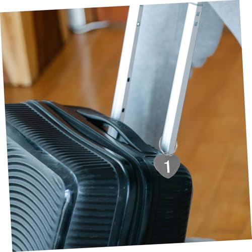 Operitacx 10 Stück Teiliges Herzförmige Nummernschilder aus Edelstahl Langlebige Gravierte Nummernanhänger für Schlüssel Gepäck Büro und Sauna Rostfrei Verschleißfest Vielseitig Einsetzbar von Operitacx