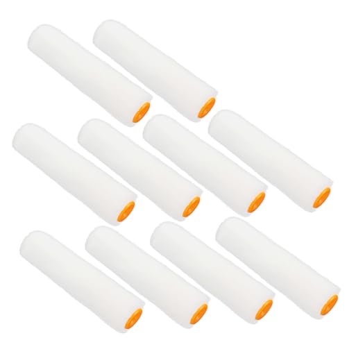 Operitacx 10 Stück Teiliges Paint Roller Covers aus Chemischem Material Waschbar Haarfrei Passend für Wand Deckenanstriche Praktische Farbroller Ersatzbezüge für Flexibles Zufällige Farbe von Operitacx