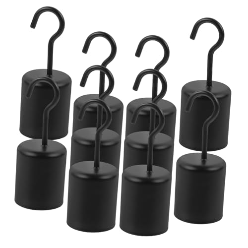 Operitacx 10 Stück Teiliges Schwarze Vintage Haken aus Hanfseil für Pendelleuchten und Kronleuchter Robuste Aufhängung für Innen und Außenbeleuchtung Vielseitig für Garten Terrasse und von Operitacx