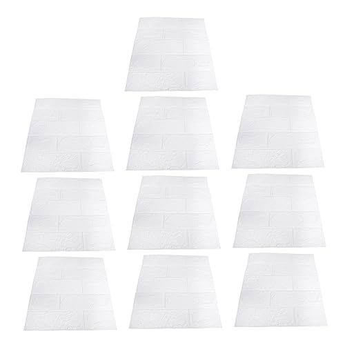 Operitacx 10 Stück Teiliges Selbstklebendes Wandpaneele Weiße Faux Brick Wall Panels Leichte Langlebige Wandverkleidung mit Ziegelmuster Einfach Zuschneidbar und Klebend für Wohnzimmer Operitacx 10 Stück Teiliges Selbstklebendes Wandpaneele Weiße Faux Brick Wall Panels Leichte Langlebige Wandverkleidung mit Ziegelmuster Einfach Zuschneidbar und Klebend für Wohnzimmer von Operitacx