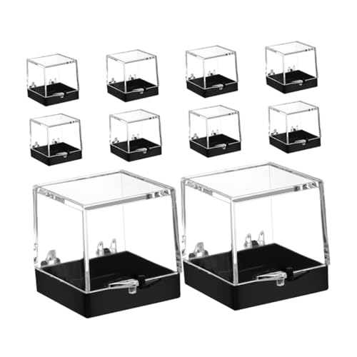 Operitacx 10 Stück Teiliges Transparenter Aufbewahrungsbox für Mineralien Quadratische Vitrine zur Präsentation von Sammlerstücken und Schmuck Staubdicht und Elegant zur Organisation Operitacx 10 Stück Teiliges Transparenter Aufbewahrungsbox für Mineralien Quadratische Vitrine zur Präsentation von Sammlerstücken und Schmuck Staubdicht und Elegant zur Organisation von Operitacx