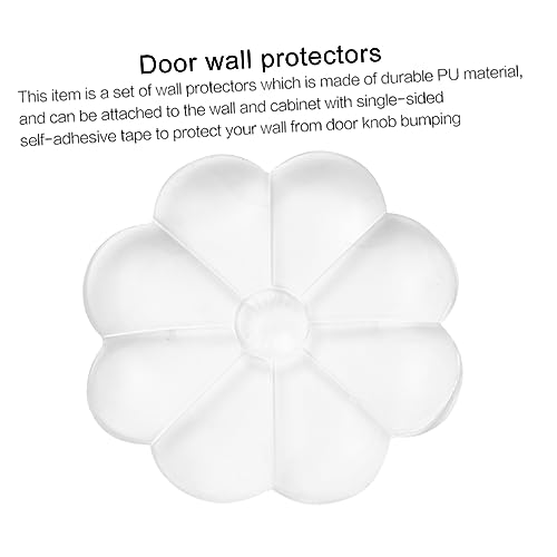 Operitacx 10 Stück Teiliges Transparentes PU Wand und Türschutzset Selbstklebende Stoßdämpfende Schutzpads mit Achtblättrigem Blütendesign Wiederverwendbar Geräuschabsorbierend für Möbel und Operitacx 10 Stück Teiliges Transparentes PU Wand und Türschutzset Selbstklebende Stoßdämpfende Schutzpads mit Achtblättrigem Blütendesign Wiederverwendbar Geräuschabsorbierend für Möbel und von Operitacx