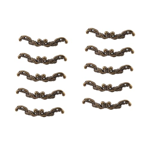 Operitacx 10 Stück Teiliges Vintage Schubladengriff Antik Geformte Möbelgriffe Dekorative Eyebrow form Langlebig Vielseitig für Schränke Kommoden Kleiderschränke Stilvolle Accessoires von Operitacx