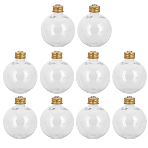 Operitacx 10 Stück Transparente Weihnachtskugel Christbaumkugeln in Lebensmittelqualität für Weihnachtsbaum Hochzeit Partydekoration Verschiedene Verwendungszwecke, 250 Ml von Operitacx