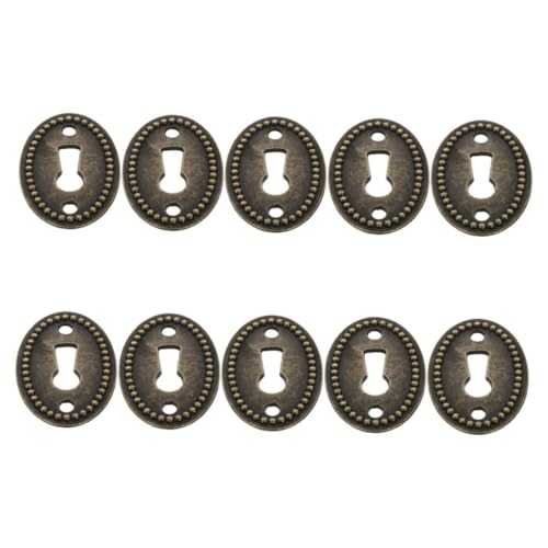 Operitacx 10 Stück Vintage Schlüssellochabdeckungen Langlebigem Legierungs Material Dekorative Platten für Möbel Schränke Kommoden und Schreibtische Installieren für Zuhause Büro und Hotel Operitacx 10 Stück Vintage Schlüssellochabdeckungen Langlebigem Legierungs Material Dekorative Platten für Möbel Schränke Kommoden und Schreibtische Installieren für Zuhause Büro und Hotel von Operitacx