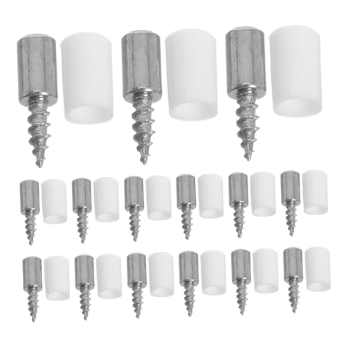 Operitacx 100 Stück Bücherregal Stützstifte Regalstützstifte Buchregal Stiftkappen Regalstifthülsen Metall Schrankregalstifte Selbstschneidende Schrauben Stützstifte Bücherregal von Operitacx