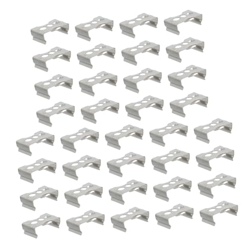Operitacx 100 Stück LED Lichtschlauch Halterung aus Metall Stabile Lampenklammern für Fluorescent Light Mount Rostfreie Clips zur Praktischen Befestigung von Leuchtstoffröhren Langlebig und von Operitacx