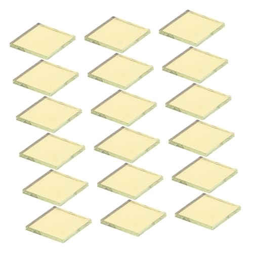 Operitacx 100 Stück Selbstklebende Spiegel Mosaik Fliesen Quadratisch Glänzend DIY Wanddekor für Wohnzimmer Schlafzimmer Büro und Bastelprojekte Goldfarben von Operitacx