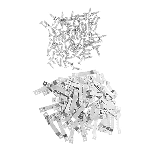 Operitacx 100 Stück Serrated Picture Hanger mit Schrauben Robuste Bilderrahmen Haken für Fotos Poster und Kunstwerke für Zuhause und Büro Silberfarben von Operitacx