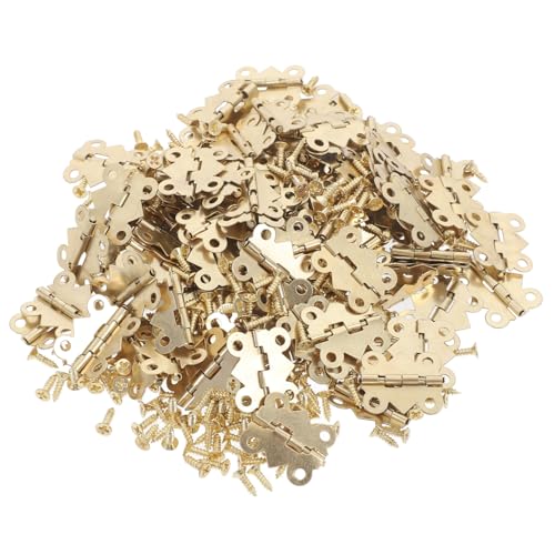 Operitacx 100 Stück Teiliges Vintage Scharniere Klappbar mit Schrauben Antik Stil Mini Schmuckschachtel Scharniere für Holzkisten Handgefertigte Deko Zubehör Operitacx 100 Stück Teiliges Vintage Scharniere Klappbar mit Schrauben Antik Stil Mini Schmuckschachtel Scharniere für Holzkisten Handgefertigte Deko Zubehör von Operitacx