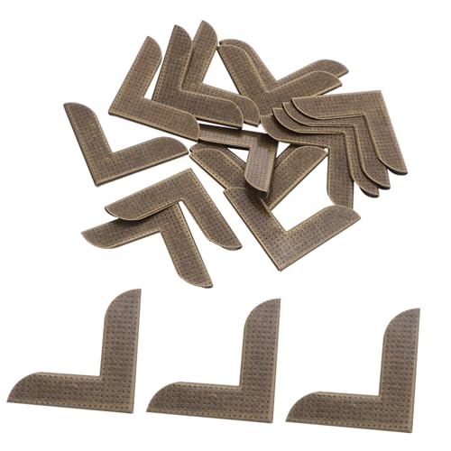 Operitacx 100 Stück Vintage Bronze Metall Buchschutzecken Robuste Dekorative Eckenschoner für Fotoalben Notizbücher Scrapbooks und DIY Papierkanten Schutz von Operitacx