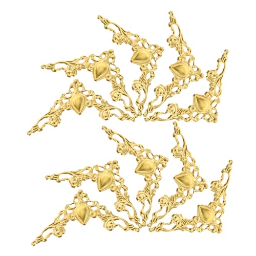 Operitacx 100 Stück Vintage Metall Eckenschutz für Schmuckboxen Fotoalben Bücher Dekorative Geprägte Metallecken als Kantenschutz und DIY deko in Gold Operitacx 100 Stück Vintage Metall Eckenschutz für Schmuckboxen Fotoalben Bücher Dekorative Geprägte Metallecken als Kantenschutz und DIY deko in Gold von Operitacx