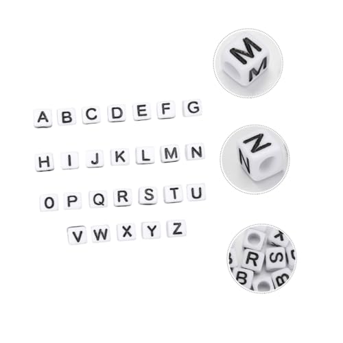 Operitacx 100stücke Acrylperlen Diy Schmuckzubehör Quadratisch Alphabet Perlen Leicht Zu Reinigen Buchstabenperlen Bastelmaterialien Operitacx 100stücke Acrylperlen Diy Schmuckzubehör Quadratisch Alphabet Perlen Leicht Zu Reinigen Buchstabenperlen Bastelmaterialien von Operitacx