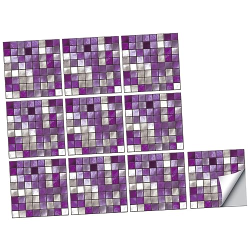 Operitacx 10Stücke Selbstklebende Fliesenaufkleber Wasserdichtes Mosaik für Badezimmer und Dekorative Wandtattoos für Glatte Oberflächen Operitacx 10Stücke Selbstklebende Fliesenaufkleber Wasserdichtes Mosaik für Badezimmer und Dekorative Wandtattoos für Glatte Oberflächen von Operitacx