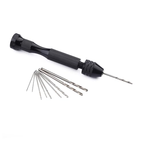 Operitacx 11 Stück Präziser Schwarzer Pin Vise Handbohrer mit Verstellbarem Jaw Stahlspannfutter Teiliges Bohrer Set für Modelle Schmuck Holz und Kunststoffarbeiten Operitacx 11 Stück Präziser Schwarzer Pin Vise Handbohrer mit Verstellbarem Jaw Stahlspannfutter Teiliges Bohrer Set für Modelle Schmuck Holz und Kunststoffarbeiten von Operitacx