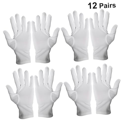 Operitacx 12 Paare Weiße Polyesterhandschuhe Atmungsaktive Arbeitshandschuhe Schmutzabweisend Einheitsgröße Vielseitig Einsetzbar für Gewerbe Garten Reinigung und Elegante Party Etikette Operitacx 12 Paare Weiße Polyesterhandschuhe Atmungsaktive Arbeitshandschuhe Schmutzabweisend Einheitsgröße Vielseitig Einsetzbar für Gewerbe Garten Reinigung und Elegante Party Etikette von Operitacx