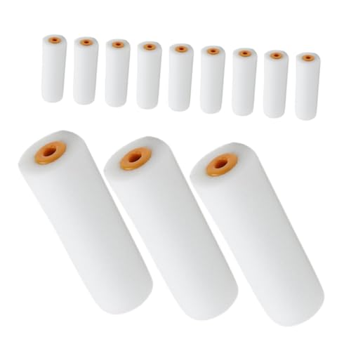 Operitacx 12 Stück Mini Schaumstoff Farbroller Hochdichte Malerwalzen für Glatte Oberflächen Wände Möbel Türen Lackierrollen Markfrei und Wasserleicht zu Reinigen von Operitacx