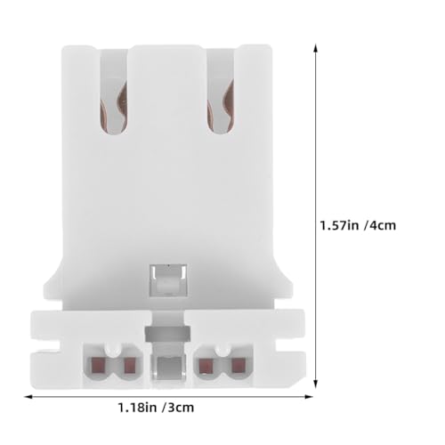 Operitacx 12 Stück Teiliges Fluoreszenzlampenfassung U förmig Lampenhalter Steckdose für Pendelleuchten Haushaltslampenhalter Sicherer Halt Einfache Montage Ac von Operitacx