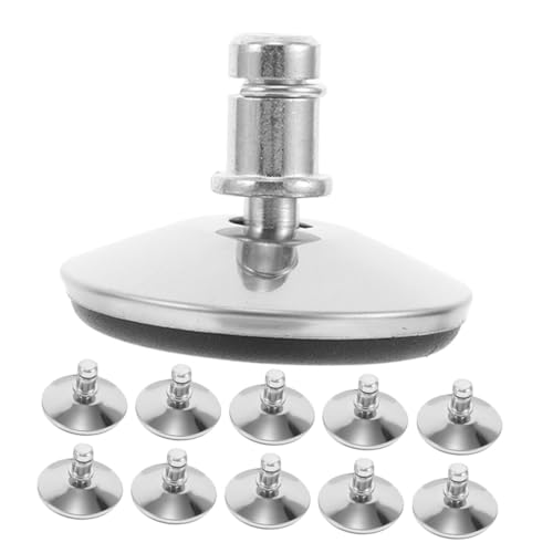 Operitacx 12 Stück Teiliges Höhenverstellbare Möbel Stellfüße Drehbare Metall-Kunststoff Fußpads für Stuhl Tisch Schrank Sofa Robust rutschfest und Geräuscharm für Unebene Böden von Operitacx
