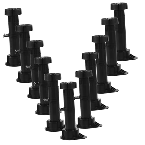 Operitacx 12 Stück Teiliges Verstellbare Möbelfüße rutschfeste Möbelbeine für Bettrahmen Sofas und Schränke Stabile Höhenverstellbare Möbelstützen für Tische und Schränke von Operitacx