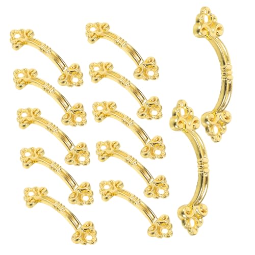 Operitacx 12 Stück Vintage Schubladengriffe Gold Mini Kompakte Schmuckschrankgriffe Retro Cabinet Hardware Kleine Möbelgriffe für Schmuckkästen und Schränke von Operitacx