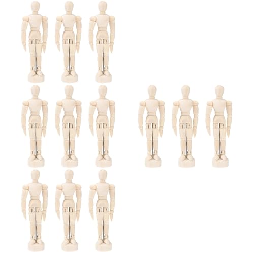 Operitacx 12-Teilige Künstlerfigur Aus Holz 4 5 Zoll Große Gliederpuppe Flexibles Körpergelenkmodell Für Die Schreibtischdekoration Im Homeoffice Zum Skizzieren Zeichnen Malen von Operitacx
