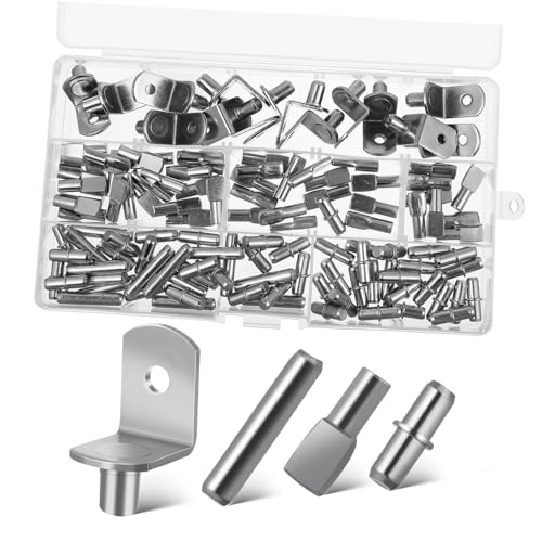 Operitacx 120 Stück Regalstützen für Glasregale Teiliges Verstellbare Metallshelf Pins für Bücherregale und Küchenschränke Stabile und Elegante Regalhalterungen für Vielseitige Anwendungen von Operitacx