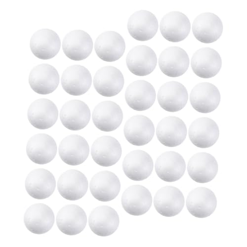 Operitacx 120 Stück Weiße Schaumstoffkugeln Glatt Polystyrol Feste Bastelbälle für DIY Weihnachts und Hochzeitsdeko Party und Kunstprojekte von Operitacx