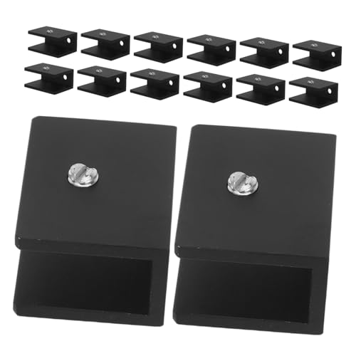 Operitacx 15 Stück Organizer Schlafzimmer Befestigung Rahmenlose Unterstützung Wohnen Rechteckig Geschäft Badezimmer Küche Moderne Anzeige Schwere Regalhalterung Fixierungsklemme von Operitacx