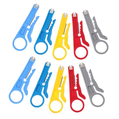 Operitacx 15 Stück Teiliges Mini Abisoliermesser Tragbare Abisolierzange mit Verstellbarem Design Geeignet für Telefon Netzwerkkabel Koaxialkabel Präzises Schneiden und Abisolieren für von Operitacx