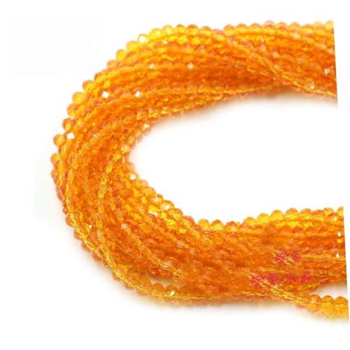 Operitacx 150stücke Facettierte Rondelle-glaskristallperlen Zum Selbermachen Für Schmuck Halsketten Und Armbänder Orange Operitacx 150stücke Facettierte Rondelle-glaskristallperlen Zum Selbermachen Für Schmuck Halsketten Und Armbänder Orange von Operitacx