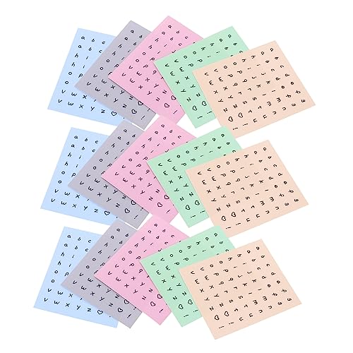 Operitacx 15blätter Bunte Dekorative Buchstabenaufkleber Süße Alphabet-Sticker Für Scrapbooking Handanwendungen Kalender Und Fotoalben Zufällige Farben von Operitacx