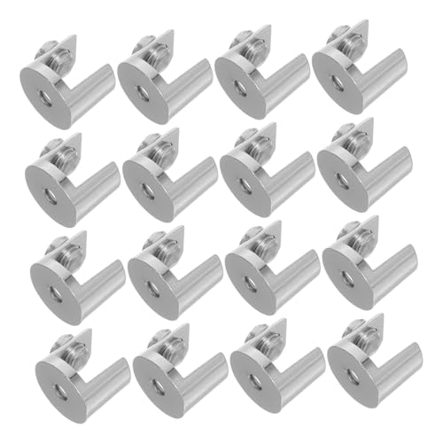 Operitacx 16 Stück Teiliges Glasregalhalter- Verstellbare Glasklemmen für Dickes Glas Feste Dusch Badezimmer-glashalter Robuste Halterungen für Stabile Glasplattenbefestigung von Operitacx