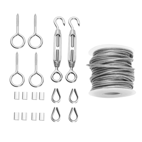 Operitacx 19 Stück Teiliges Set Nylon Beschichtetem Drahtseil mit Spannschloss für Vielseitige Anwendungen und Einfache Installation von Operitacx