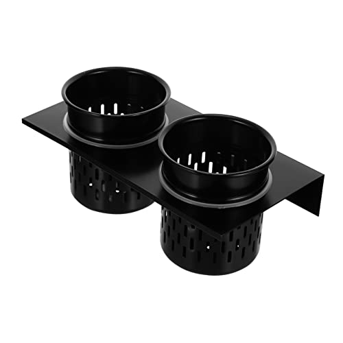 Operitacx Wandmontiertes Lagerregal Aluminium Stanzfreier Aufbewahrungshalter Essstäbchenhalter Multifunktionales Regalsystem für Küche Bad und Schlafzimmer Schwarz von Operitacx