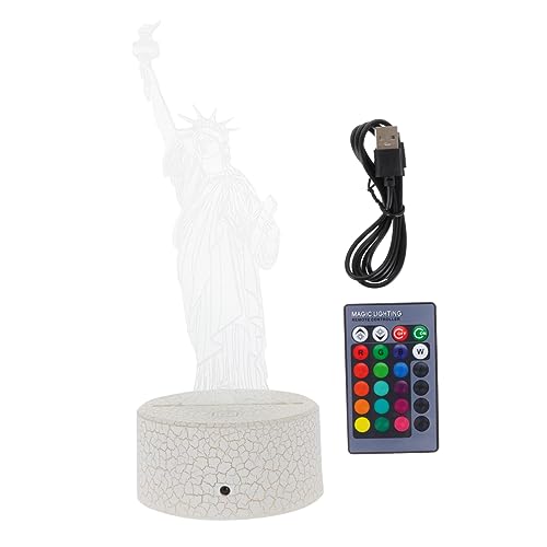 Operitacx 1Satz LED Tischlampe USB Wiederaufladbar Kreative Statue Of Liberty Nachtlampe Kinderzimmerlampe für Schlafzimmer Wohnzimmer Bar und Party von Operitacx