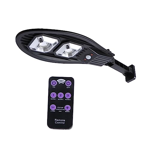 Operitacx 1Set Solar Straßenlaterne Solarleuchten Sensorlicht Straßenlaterne Hoflicht LED Außenlicht Induktionswandleuchte Wasserdichtes Solarlicht LED Lampe Solar Wandleuchte Schwarz Abs von Operitacx
