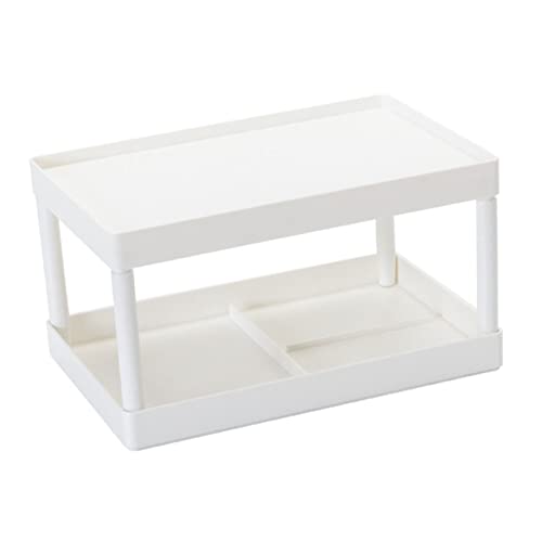 Operitacx 1Stk Lagerregal Korb Post faltbar künstliches Modell Tarnköcher schreibtischgestell tischregal Schreibtisch Storage Frame büroorganizer zweilagiger Ständer Tischorganisator pp Weiß von Operitacx