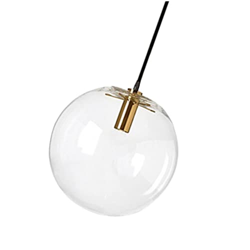 Operitacx 1Stück Nordic Style Pendelleuchte Moderne Hängelampe für Esszimmer und Bar Glaskugel Deckenleuchte ohne Einfache Installation Kreative Raumgestaltung von Operitacx